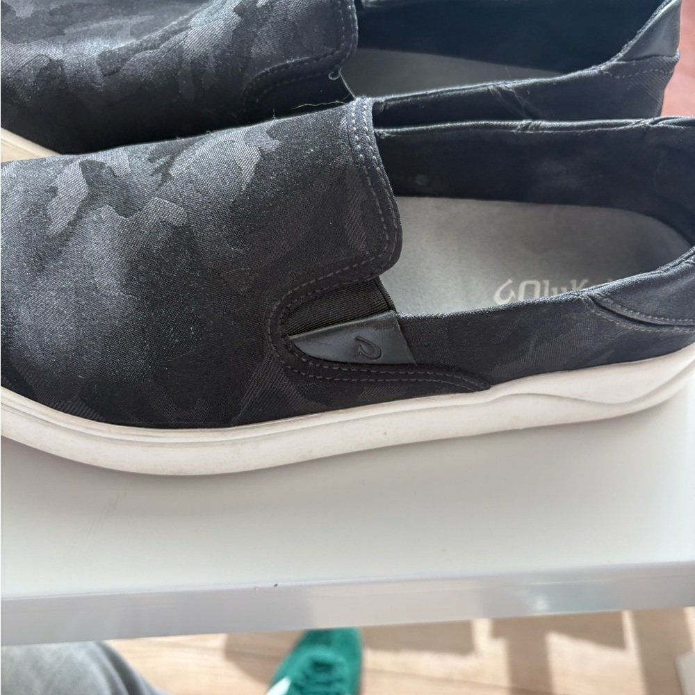 OluKai Black Slip-On Shoes 10.5